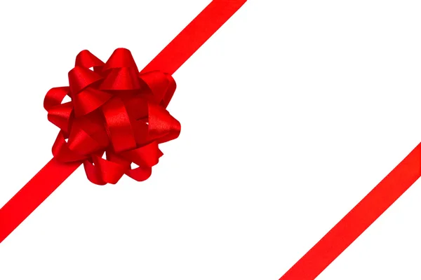 Red Ribbon Bow — Stock Photo, Image