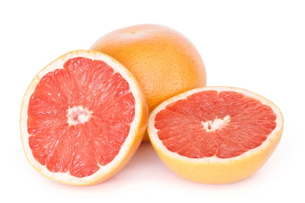 Fresh Grapefruits Isolated White Background — Stock Photo, Image