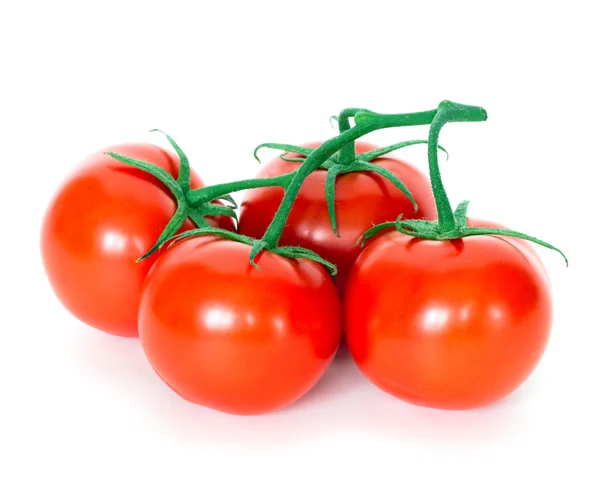 Röda Tomater Över Vit Bakgrund — Stockfoto