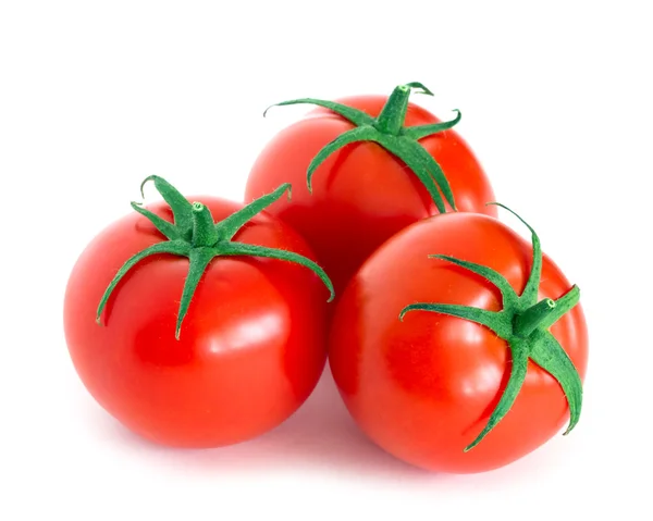 Tomates Fraîches Isolées Sur Blanc — Photo