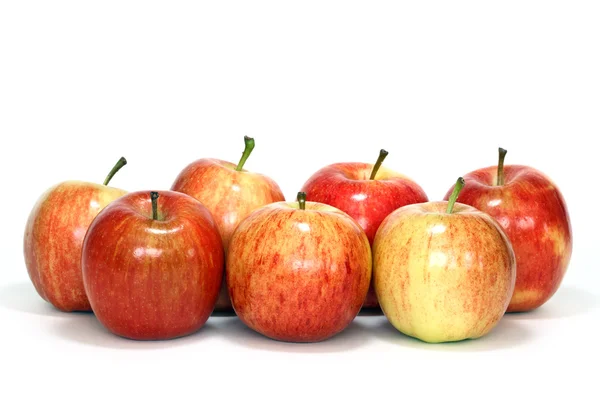 Група Яблук Білому Фоні — стокове фото