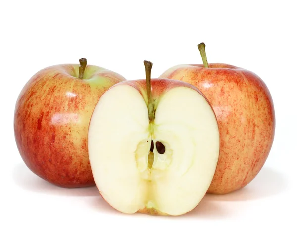 Gala Μήλα Πάνω Από Λευκό Φόντο — Φωτογραφία Αρχείου