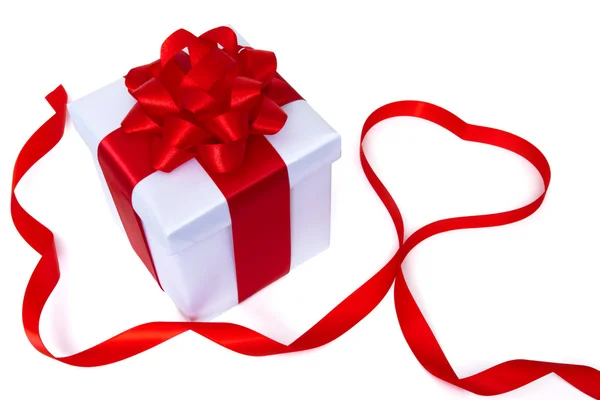 Gift box with heart — Stock Photo, Image