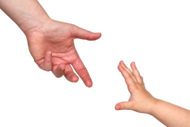 Reaching hands clipart