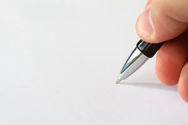 Hand mit Stift — Stockfoto