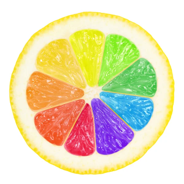 Цветной лимон — стоковое фото