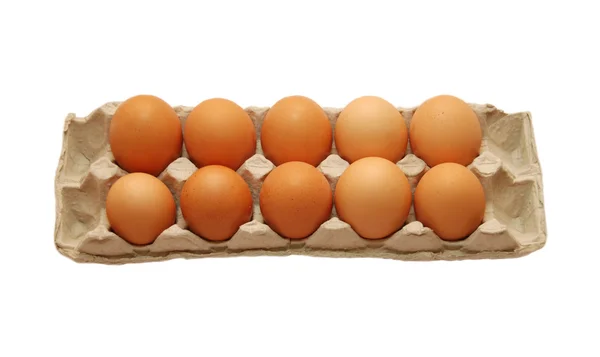 Eggs Lie Box Isolated White Background — Stock Photo, Image