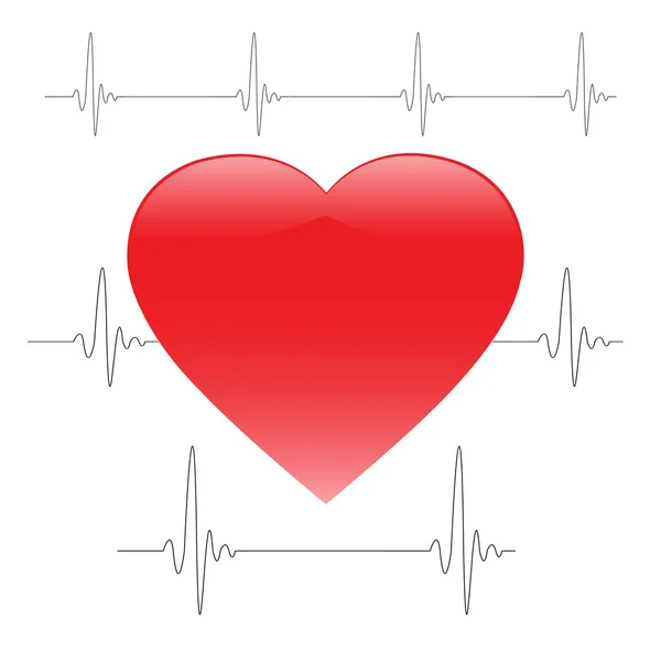 Der Herzschlag — Stockvektor