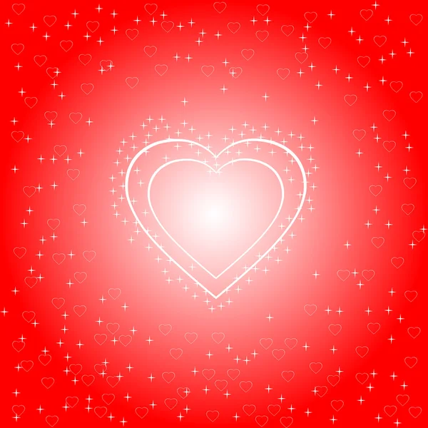 Glowing heart, vector illustration, eps10 — Stock Vector