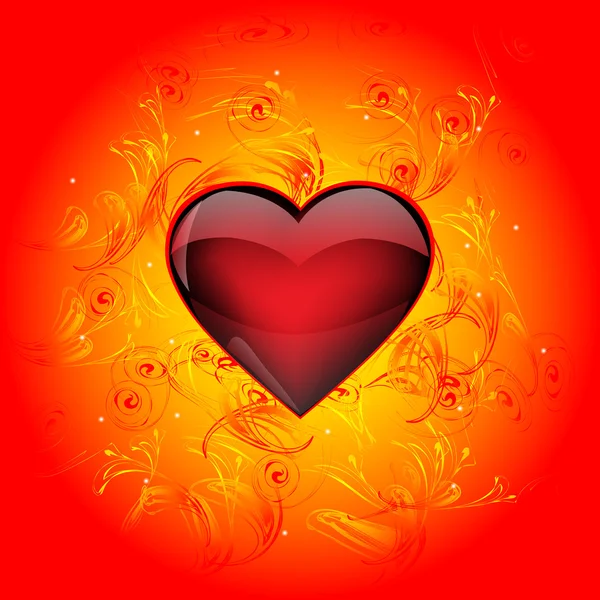 Bright Heart Bright Iridescent Background Vector Illustration Eps10 — Stock Vector
