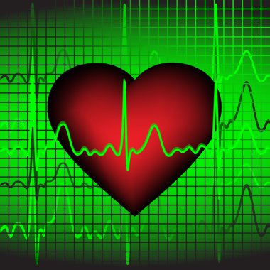 The heartbeat, vector illustration, eps10 clipart