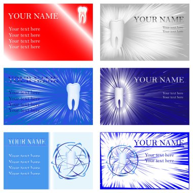 Dental Business Cards, vector illustration, eps10 clipart