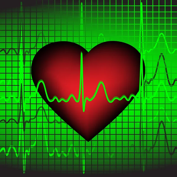 O batimento cardíaco, ilustração vetorial, eps10 —  Vetores de Stock