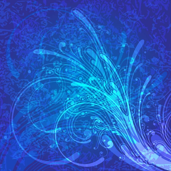 Blue floral background, vector illustration, eps10 — Stock Vector