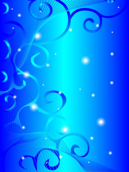 明るい青色の背景の線と輝き Eps10 — ストックベクタ