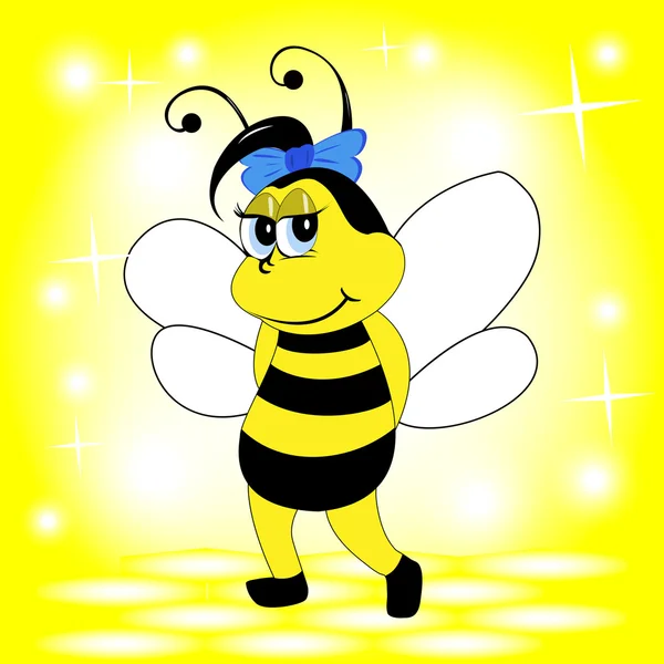 Uśmiechający się pszczół, ilustracji wektorowych, eps 10 — Wektor stockowy