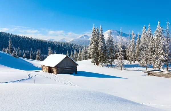 Paesaggio montano invernale — Foto Stock