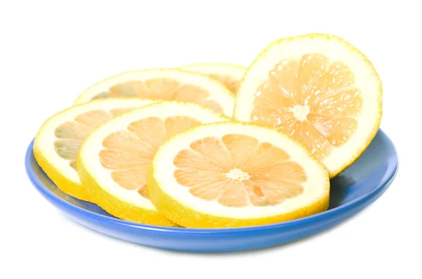 Stock image Lemon slice in saucer