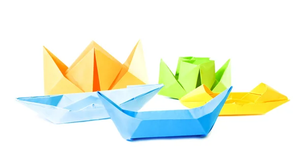 Origami figura di barche — Foto Stock