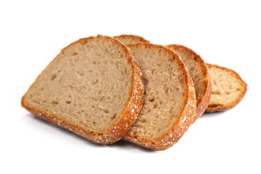 ekmek beyaz arkaplanda izole edildi
