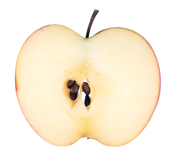 Μήλο κομμένο σε φέτες και εφαρμογή — Φωτογραφία Αρχείου