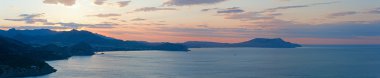 Daybreak coastline landscape