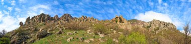 Taşlı demerdzhi dağ panorama (Kırım, Ukrayna)