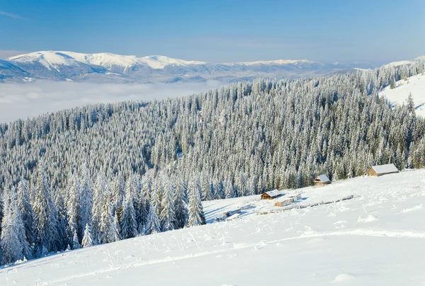 冬の山の風景 — ストック写真