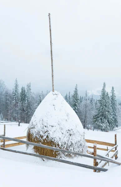 겨울 나라 산 풍경 — 스톡 사진