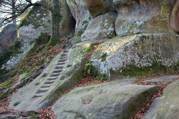 Stairs in a rock