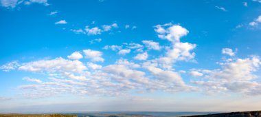 Morning blue sky panorama. clipart