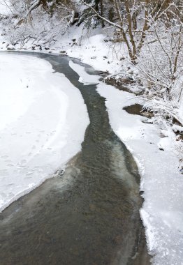 Kış dağ Nehri