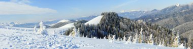 Winter mountain panorama clipart