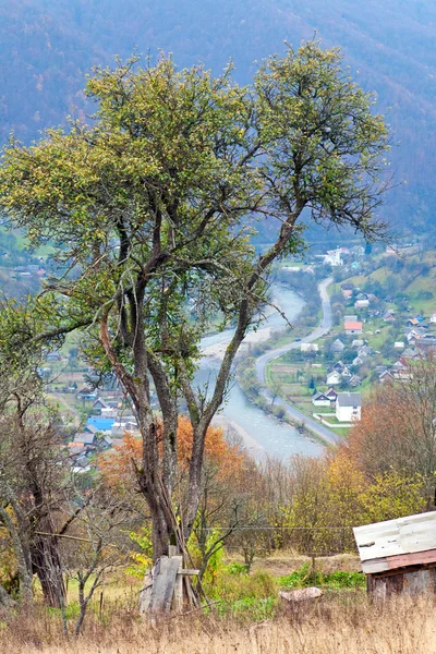 stock image Autumn mountain valley view