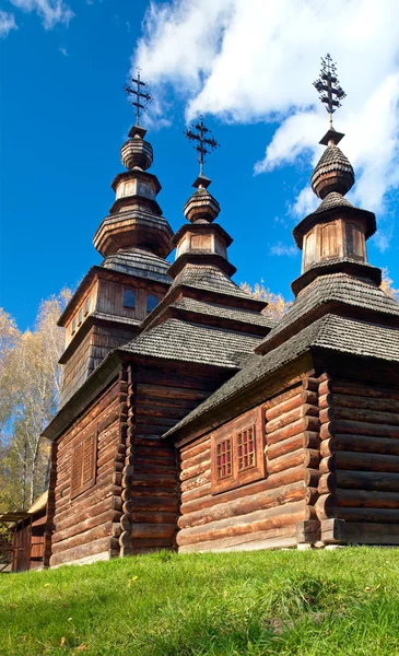 Land houten kerk — Stockfoto