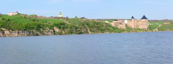 Spring View Khotyn Fortress Dniester Riverside Chernivtsi Oblast Ukraine Construction — Stock Photo, Image