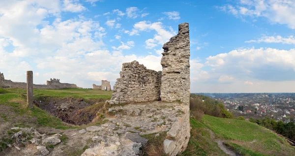 Καλοκαίρι Θέα Ερείπια Αρχαίου Κάστρου Kremenets Πόλη Περιοχή Ternopil Ουκρανία — Φωτογραφία Αρχείου
