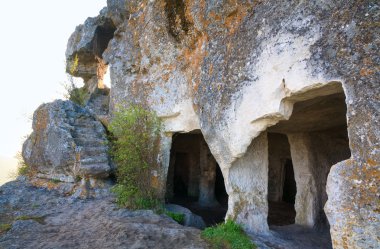 mangup kale mağaralar (Kırım, Ukrayna biri)