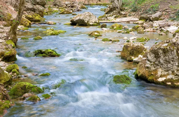 Ondas en el río de montaña — Foto de Stock