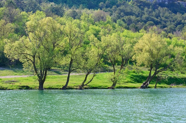 Piękne Jeziora Góry Skały Wiosna Krym Ukraina — Zdjęcie stockowe