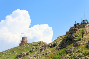 Balaclava Ceneviz kale görünümü (Kırım, Ukrayna)