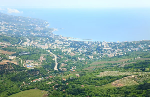 Utsikt Över Jalta Stad Från Sluttningen Petri Mount Spår Botaniska — Stockfoto