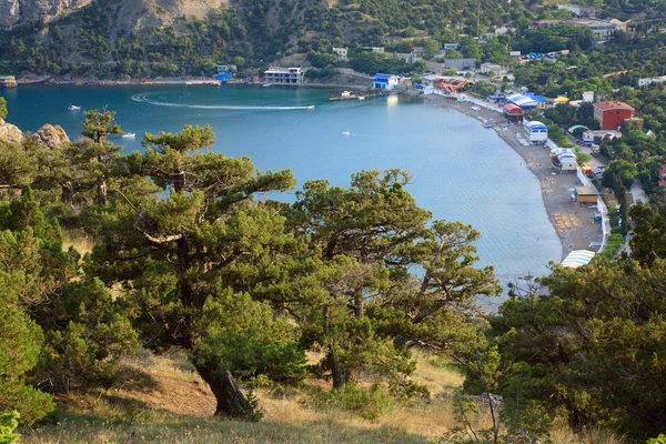 Paesaggio Con Rocce Costa Della Baia Riserva Novyj Svit Crimea — Foto Stock