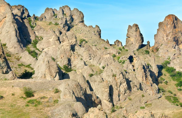 stock image Rock on sky background (Karadag reserve)