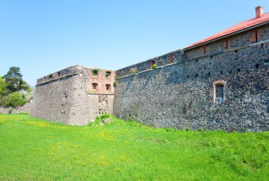 uzhhorod Kalesi (Ukrayna) burç. 13 ve 18 yy arasında inşa.