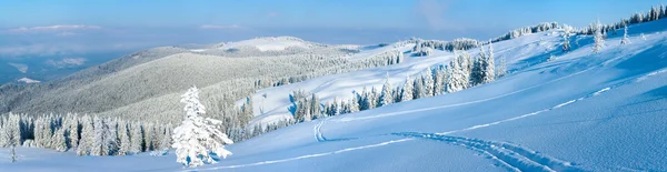 Téli hegyi panoráma táj — Stock Fotó