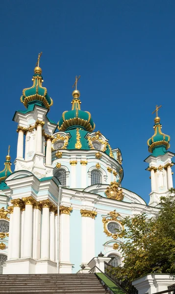 圣安德鲁教堂 基辅市中心 乌克兰 十八世纪大厦雕刻家 弗朗切斯科巴拉斯特雷利 — 图库照片