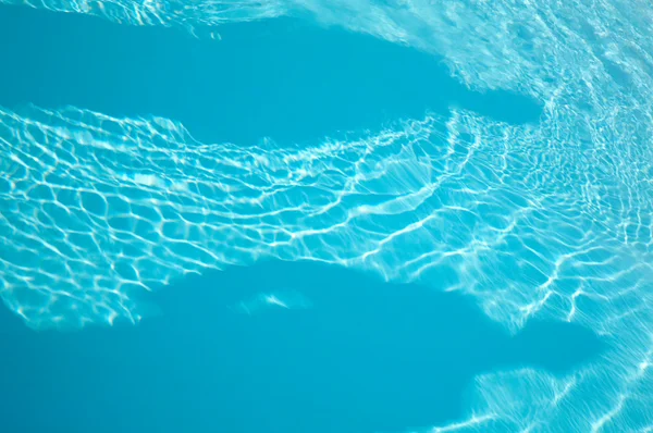 Patterns Sunlight Rippling Swimming Pool Water Surface Two Human Shadows — Stock Photo, Image