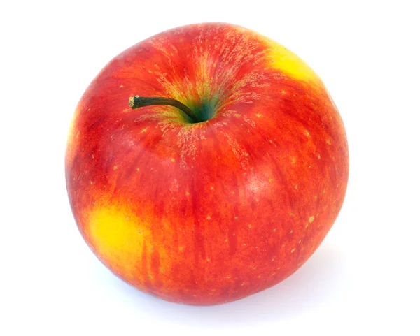 Iso Punainen Keltainen Herkullinen Omena Eristetty Valkoisella Taustalla — kuvapankkivalokuva
