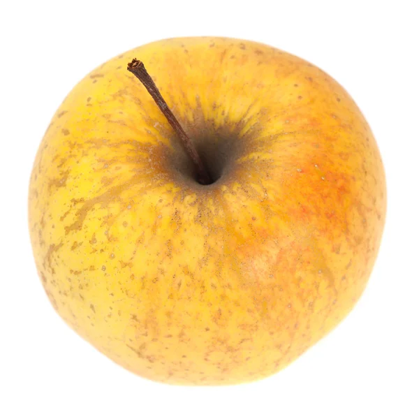 Iso Keltuainen Herkullinen Omena Eristetty Valkoisella Taustalla — kuvapankkivalokuva